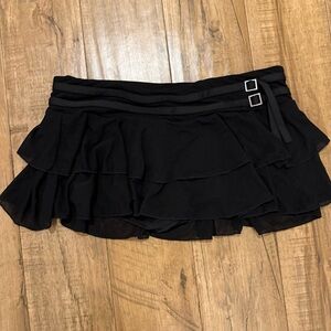 Black Mini Skirt Skort